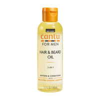Cantu Men’s Hair & Beard Oil – 2-in-1 Softening & Conditioning with Shea Butter, Caffeine & Almond Oil (3.4 fl oz)