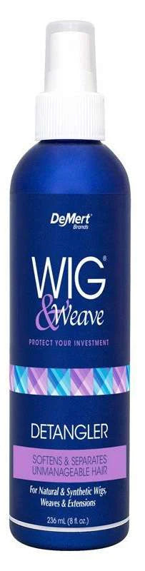 DeMert Wig & Weave Detangler 8 fl oz – Softens & Separates for Natural and Synthetic Hair
