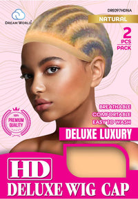 Dream World HD Deluxe Wig Cap Natural DRE097HDNA – 2 PCS - ANNS BEAUTY SUPPLY