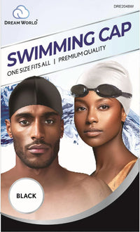 Dream World Swimming Cap Black – One Size Fits All