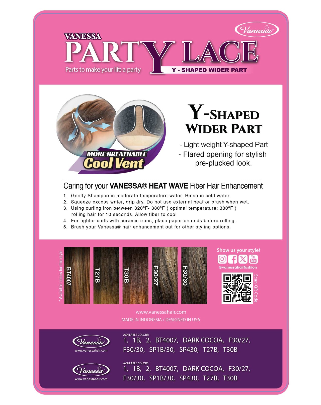 Vanessa Party Lace Y-Shaped Wider Lace Part Wig DY Melly - ANNS BEAUTY SUPPLY