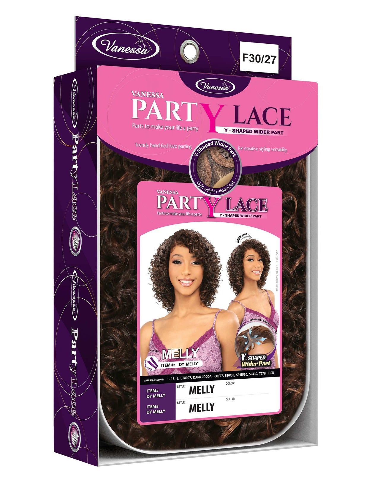 Vanessa Party Lace Y-Shaped Wider Lace Part Wig DY Melly - ANNS BEAUTY SUPPLY