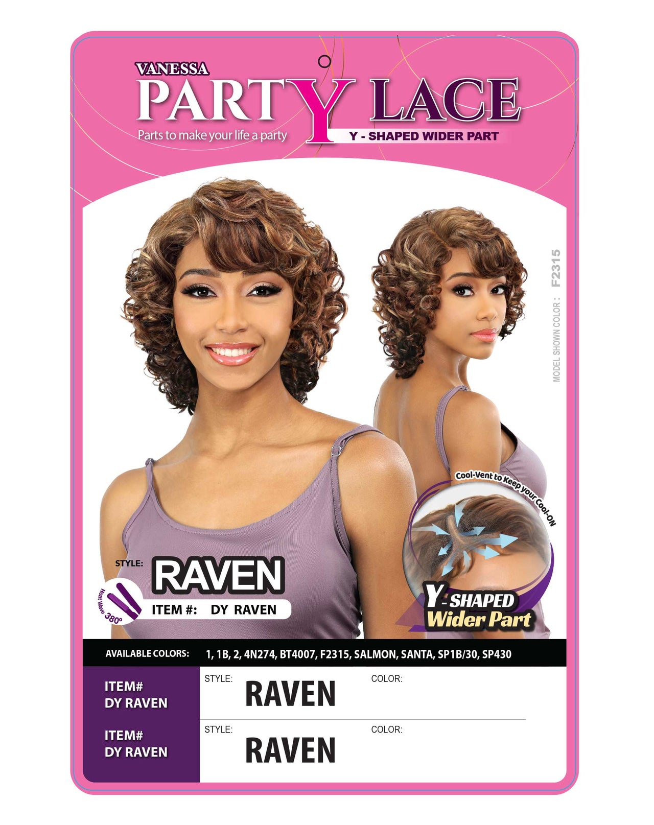 Vanessa Party Lace Y-Part Wig Raven - ANNS BEAUTY SUPPLY