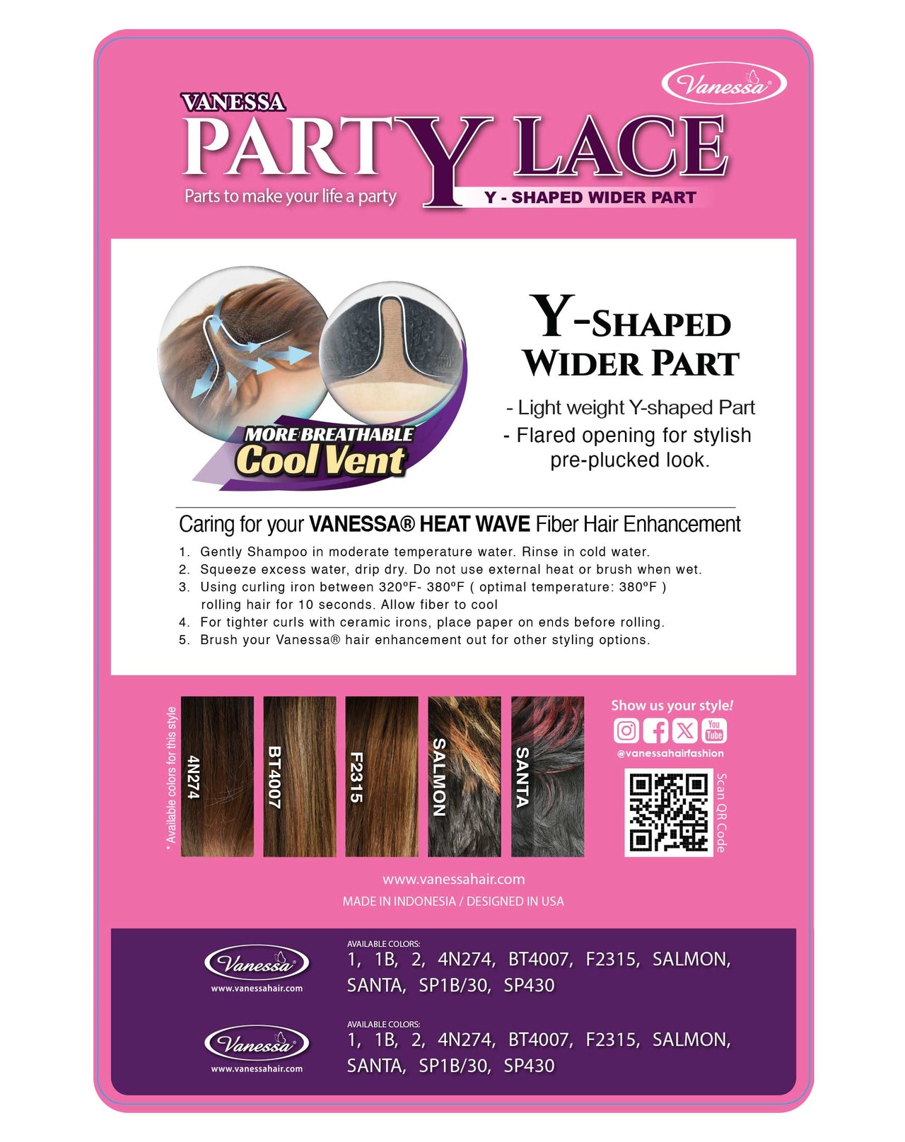 Vanessa Party Lace Y-Part Wig Raven - ANNS BEAUTY SUPPLY