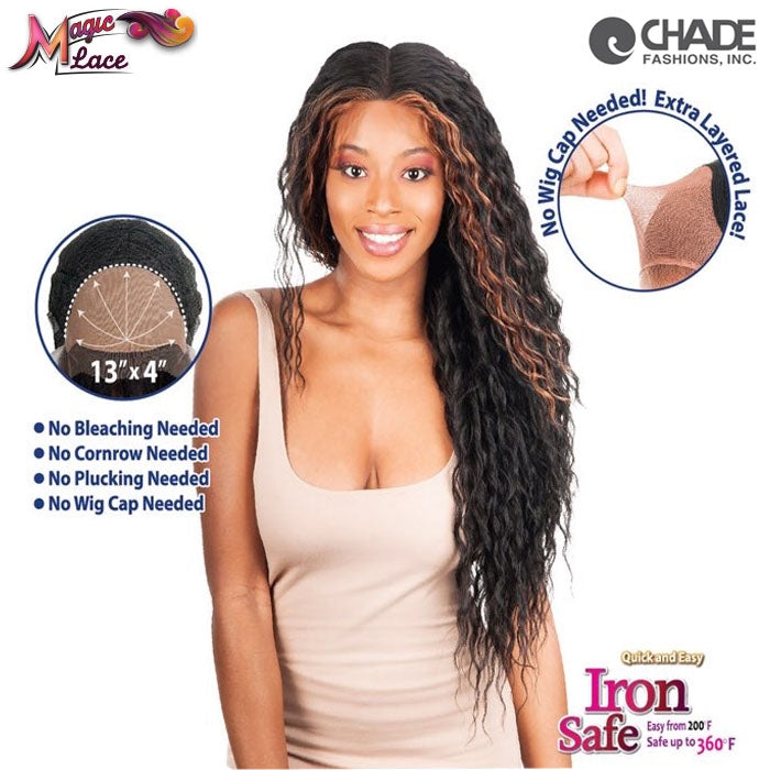 Magic Lace 13x4 Extra Layered Lace Front Synthetic Wig Bohemian Wave FS134B