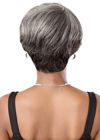 Outre Fab&Fly™ Gray Glamour 100% Unprocessed Human Hair Wig HH Galina QHFGGAL