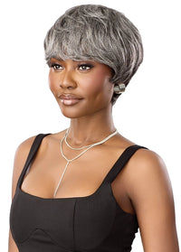 Outre Fab&Fly™ Gray Glamour 100% Unprocessed Human Hair Wig HH Galina QHFGGAL