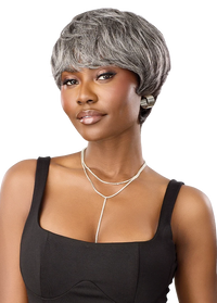 Outre Fab&Fly™ Gray Glamour 100% Unprocessed Human Hair Wig HH Galina QHFGGAL
