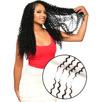 Beauty Elements Dominican Feather Line Invisible Crochet Hair – Water Curl 18
