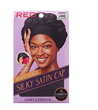 RED by KISS Wide Edge Reversible Silky Satin Cap – Large Black & Pink (HDWP07)