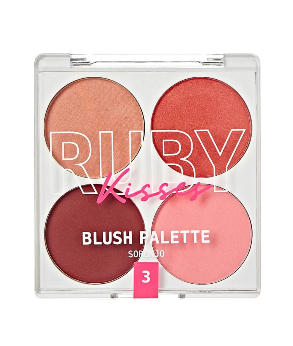 Ruby Kisses Blush Palette 4 Color Set Soronjo RKB03 - ANNS BEAUTY SUPPLY