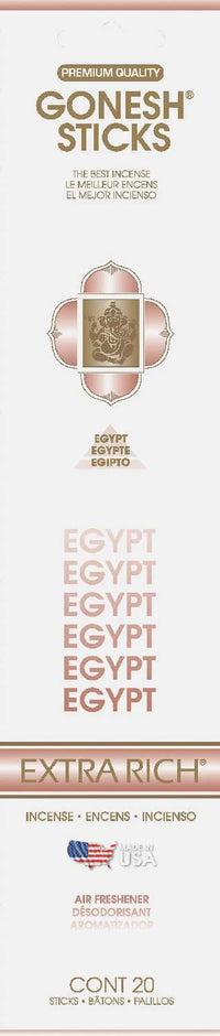 Gonesh Sticks Incense Extra Rich Egypt 20 Sticks - ANNS BEAUTY SUPPLY