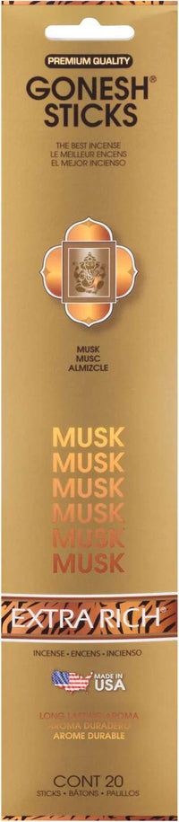 Gonesh Sticks Incense Extra Rich Musk 20 Sticks - ANNS BEAUTY SUPPLY