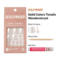 Gold Finger by Kiss Solid Color Ready-to-Wear Gel Toenails – Wonderstruck (GCT05)