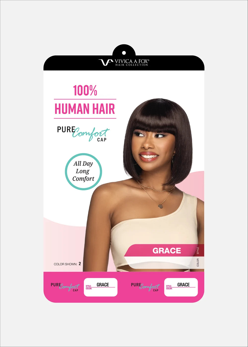 Vivica A. Fox 100% Human Hair Pure Comfort Cap Wig Grace