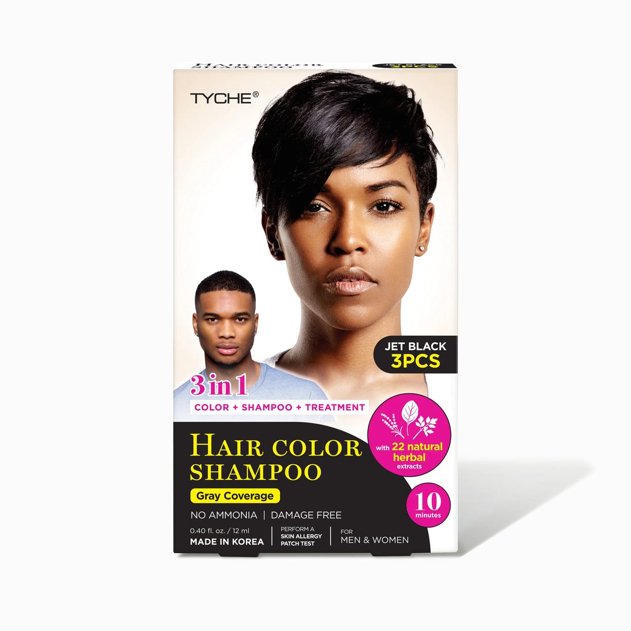 Tyche 3-in-1 Hair Color Shampoo – Jet Black – HLSM01 - ANNS BEAUTY SUPPLY