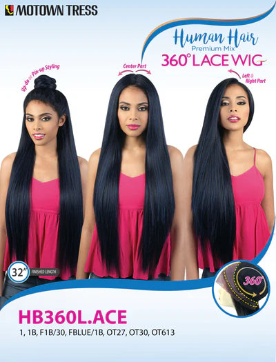 Motown Tress Human Hair Premium Mix 360 Lace Wig HB360L.ACE - ANNS BEAUTY SUPPLY
