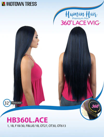 Motown Tress Human Hair Premium Mix 360 Lace Wig HB360L.ACE - ANNS BEAUTY SUPPLY