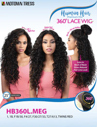 Motown Tress Human Hair Premium Mix 360 Lace Wig HB360L.MEG - ANNS BEAUTY SUPPLY