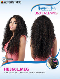 Motown Tress Human Hair Premium Mix 360 Lace Wig HB360L.MEG - ANNS BEAUTY SUPPLY