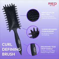 RED by Kiss Curl-Art Styler Detangling & Curl Defining Brush (#HH252)