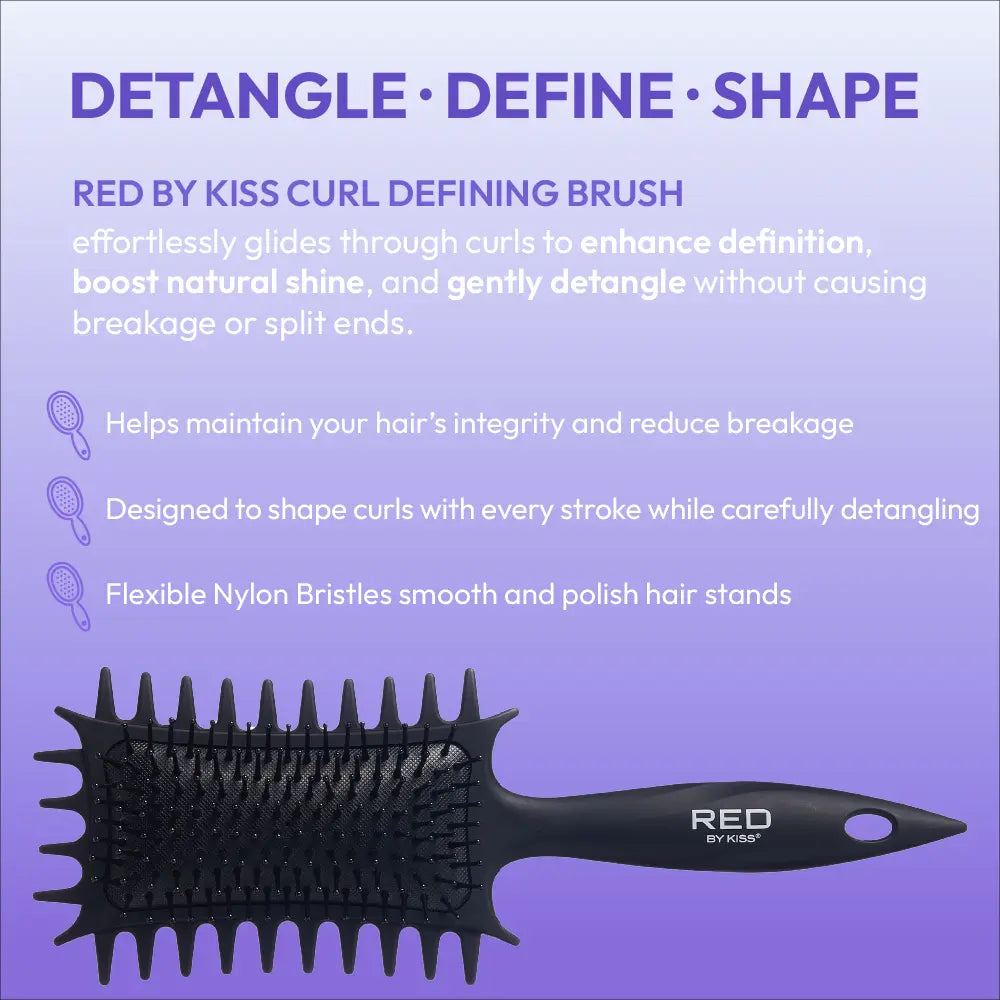 RED by Kiss Curl-Art Styler Detangling & Curl Defining Brush (#HH252)