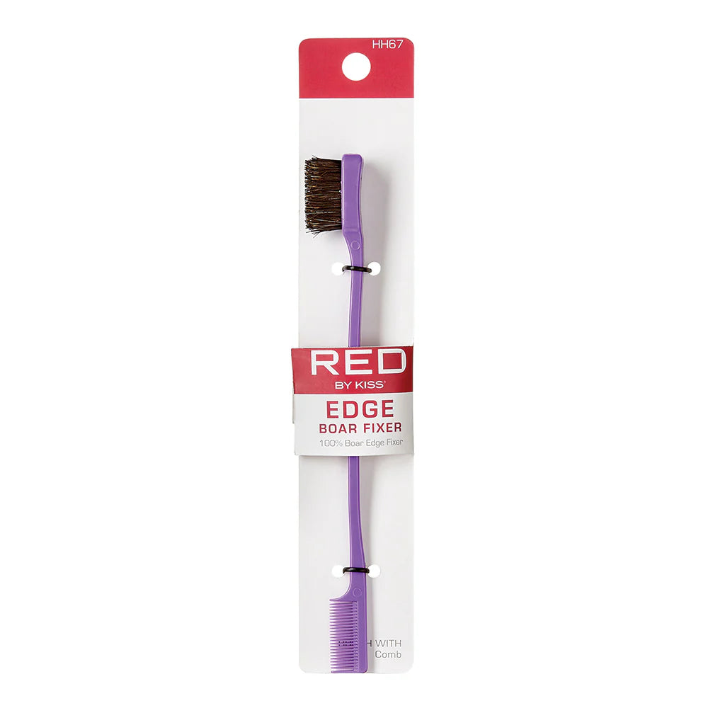 RED by Kiss Edge Boar Fixer Brush & Comb (HH67)