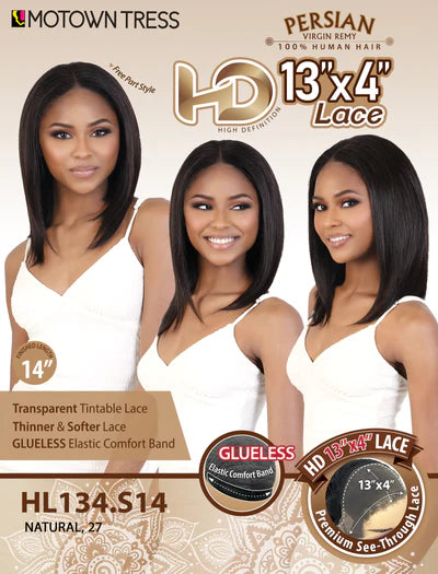 Motown Tress HL134.S14 Persian Virgin Remy 13x4 HD Lace Wig Color Natural - ANNS BEAUTY SUPPLY