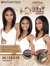 Motown Tress HL134.S14 Persian Virgin Remy 13x4 HD Lace Wig Color Natural - ANNS BEAUTY SUPPLY