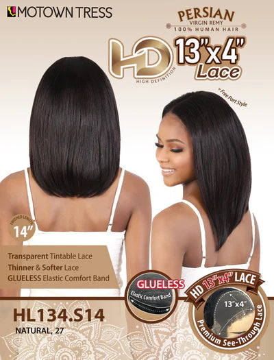 Motown Tress HL134.S14 Persian Virgin Remy 13x4 HD Lace Wig Color Natural - ANNS BEAUTY SUPPLY