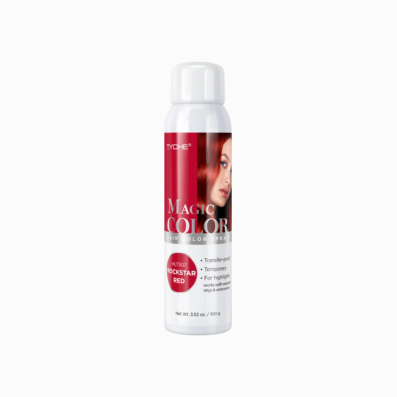 Tyche Magic Color Hair Color Spray HLTS07 Rockstar Red Net Wt. 3.53 oz. / 100 g