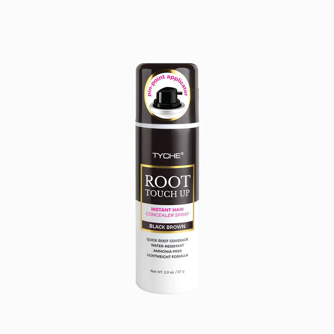 Tyche Root Touch Up Spray – Black Brown – 2.0 oz - ANNS BEAUTY SUPPLY