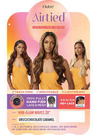 Outre Airtied Human Hair Blend Vanish HD+ Lace Front Wig HHB-Glam Waves 28