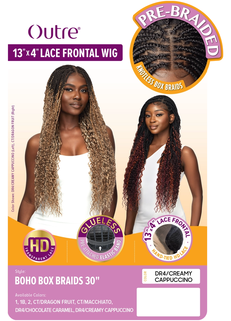 Outre 13"x 4" HD Pre-Braided Lace Front Wig Boho Box Braid 30" QLOBBB30 - ANNS BEAUTY SUPPLY
