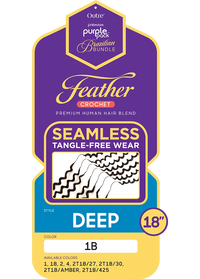 Outre Purple Pack Brazilian - Feather Crochet Deep 18