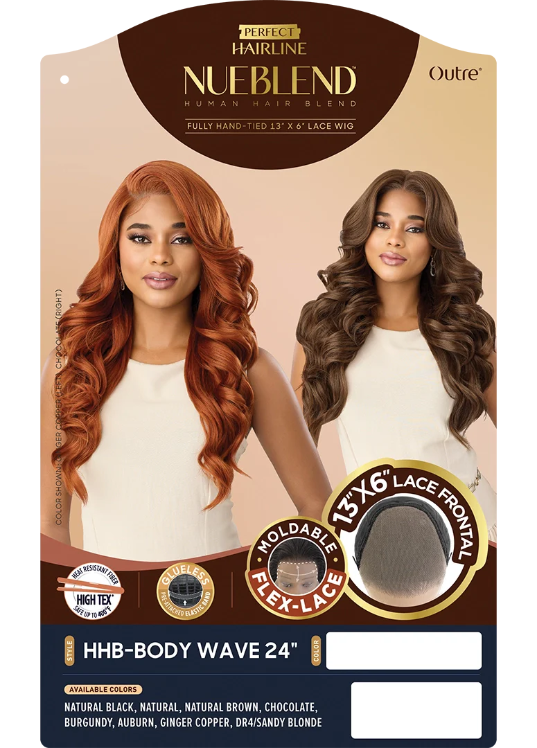 Outre Perfect Hairline NueBlend – 13x6 Lace Frontal HHB-Body Wave 24" QLPHLNHBW24