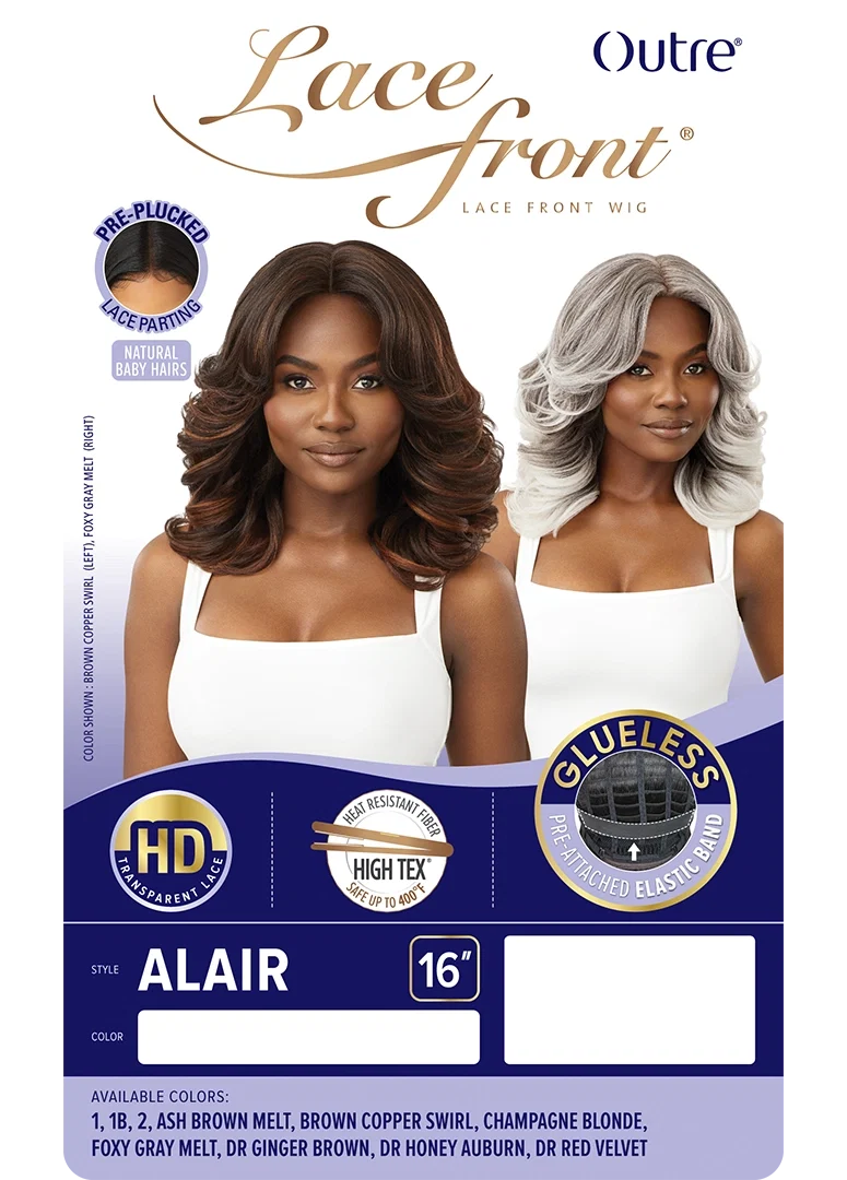 Outre Synthetic Glueless HD Transparent Lace Front Wig Alair QLALR - Elevate Styles