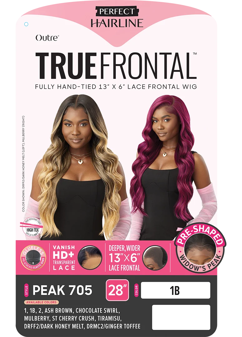 Outre Perfect Hairline True Frontal  13"x 6" HD Transparent Lace Front Wig Peak 705 QLPHLTFPK5 - ANNS BEAUTY SUPPLY