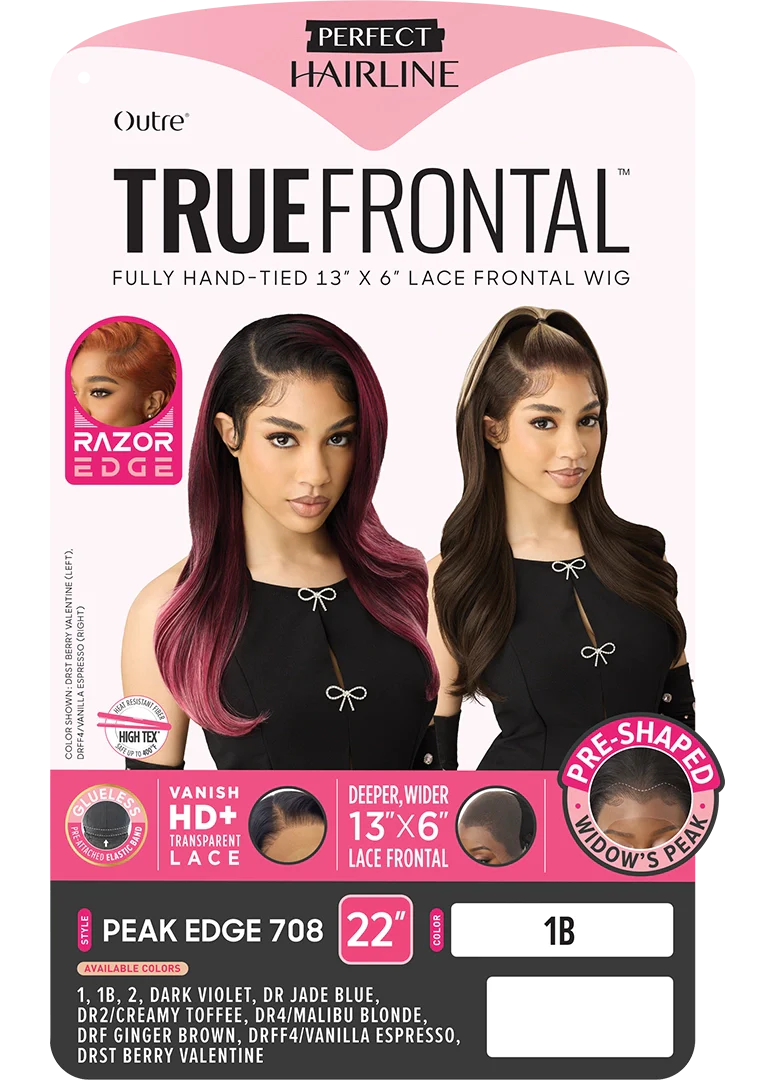 Outre Perfect Hairline True Frontal  13"x 6" HD Transparent Lace Front Wig Peak 708 QLPHLTFPK8 - ANNS BEAUTY SUPPLY