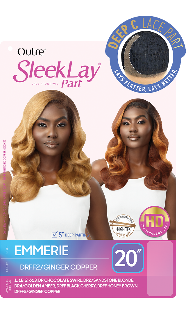 Outre Synthetic Sleek Lay Part HD Transparent Lace Front Wig Emmerie 20" QLSLCEMRI * - ANNS BEAUTY SUPPLY