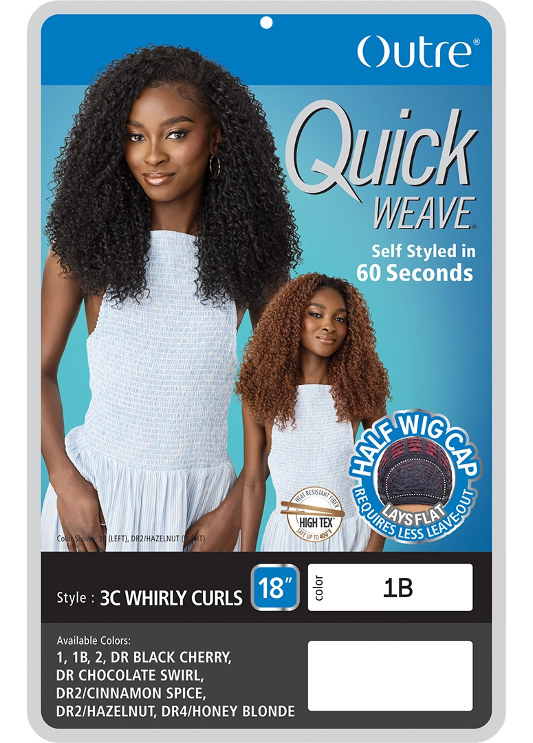 Outre Quick Weave Half Wig 3C Whirly Curls 18"