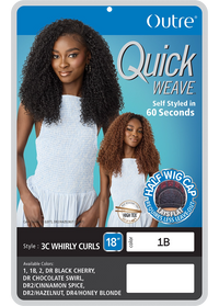 Outre Quick Weave Half Wig 3C Whirly Curls 18