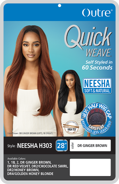 Outre Quick Weave Neesha Soft & Natural Texture Half Wig Neesha H303 - Elevate Styles