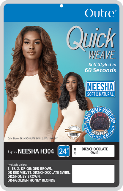Outre Quick Weave Neesha Soft & Natural Texture Half Wig Neesha H304 - Elevate Styles