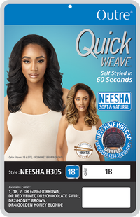 Outre Quick Weave Neesha Soft & Natural Texture Half Wig Neesha H305 - Elevate Styles