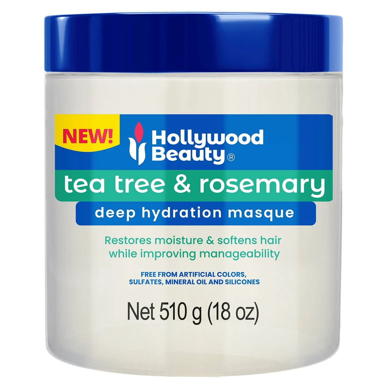 Hollywood Beauty Tea Tree & Rosemary Deep Hydration Masque 18 oz