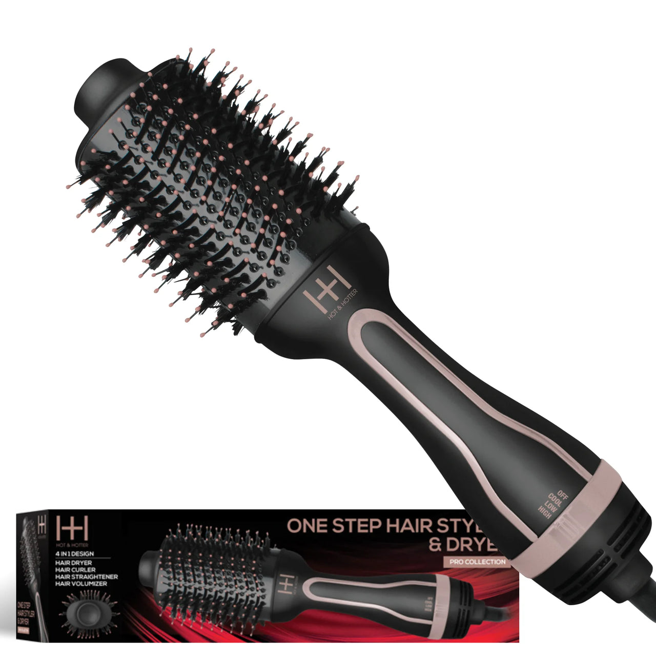 Hot & Hotter One Step Hair Styler & Dryer – 4 in 1 Volumizing Brush - ANNS BEAUTY SUPPLY