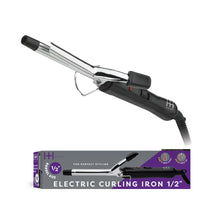 Hot & Hotter Electric Curling Iron 1/2in, 1 Count Hair Curler, Silver 05817 - ANNS BEAUTY SUPPLY
