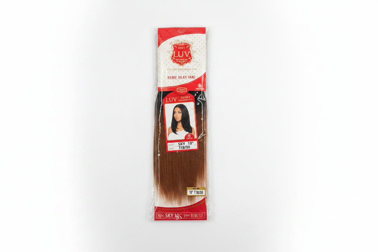 Remy Luv 100% Pure Human Hair - Silky Yaki 10" - ANNS BEAUTY SUPPLY