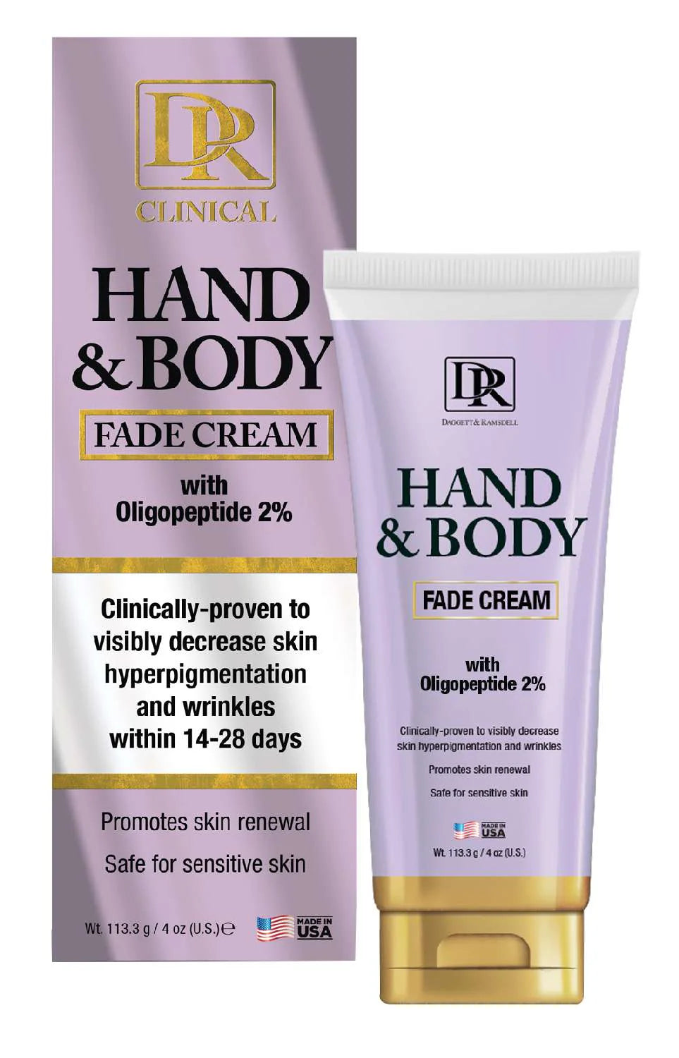 DR Clinical Hand and Body Fade Cream with Oligopeptide 2% – 4 oz